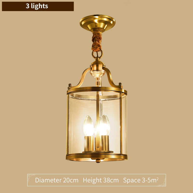 Penelope Polished Copper And Glass Drum Chandelier