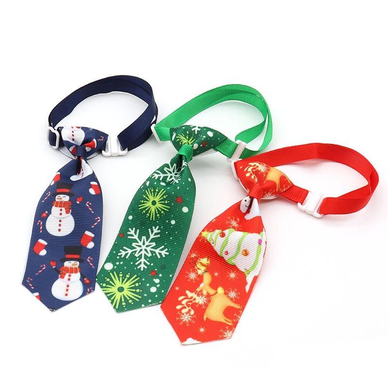 Pet Dog Cat Christmas Bow Tie Collar Accessories