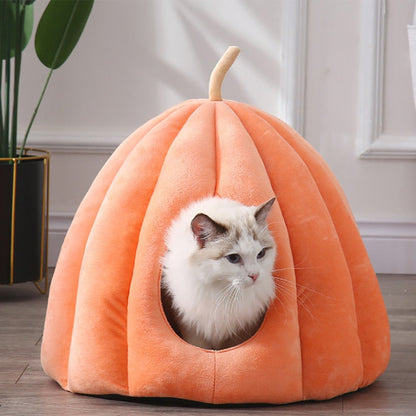 Cute Pumpkin Cat Nest House