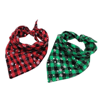 Snowflake Plaid Bandana