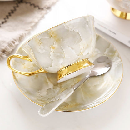 Romolo Marbling Porcelain Bone China Tea/Coffee Set