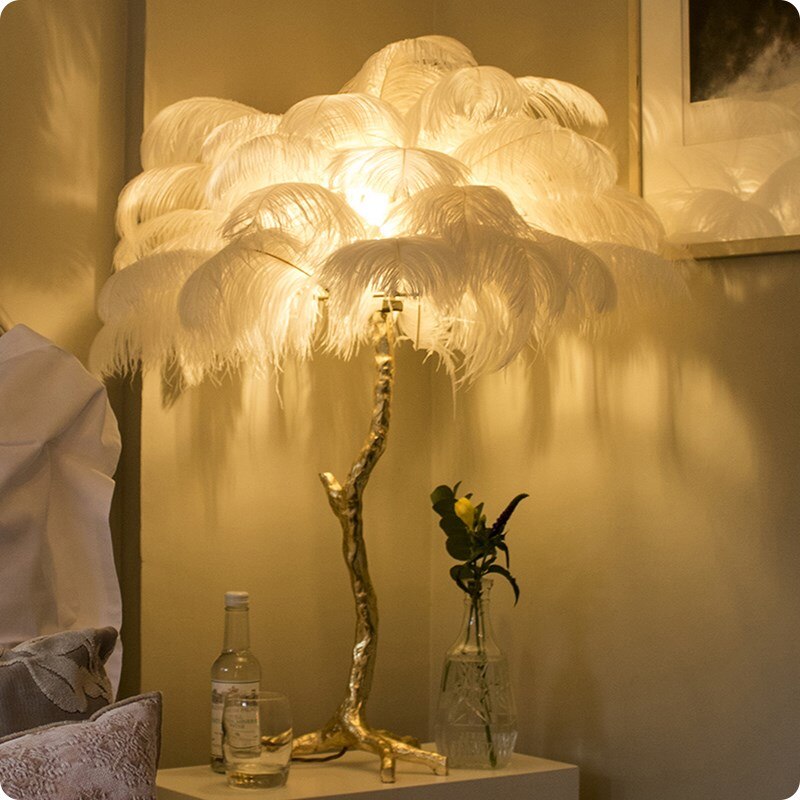 Palmera Luxury Feather Floor/Table Lamp