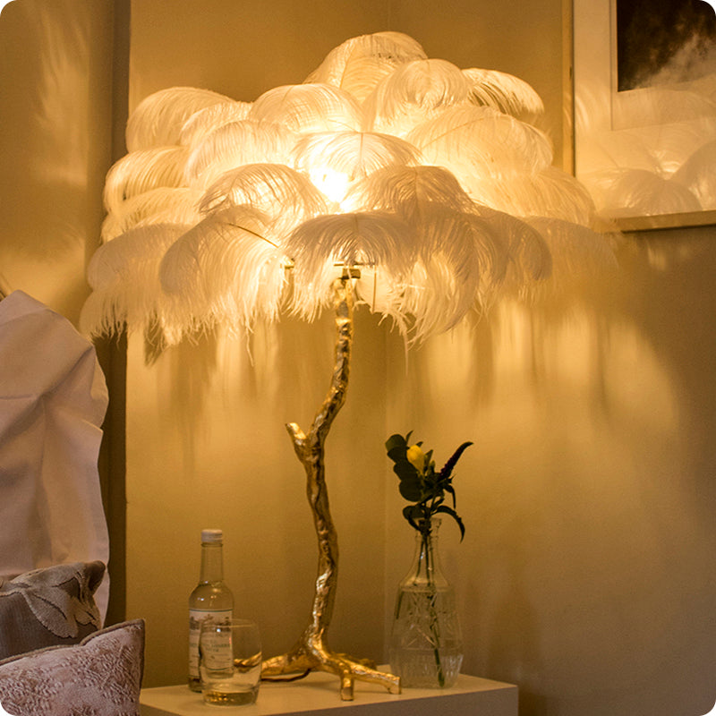 Palmera Luxury Feather Floor/Table Lamp