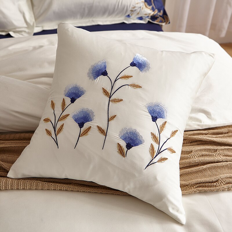 Zaydena Luxury Embroidered Egyptian Cotton Duvet Cover Set