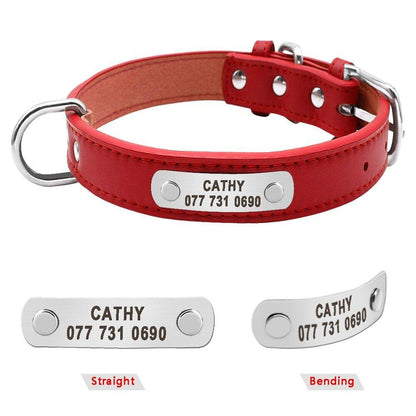 Personalized PU Leather Dog Collar