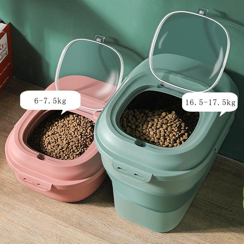 Large Pet Dog Cat Foldable Food Storage Bucket