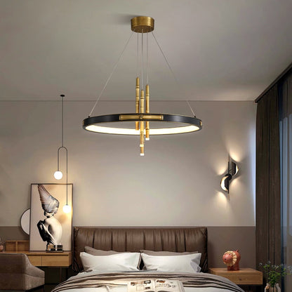London Two-Tier Modern Rounded Metal Chandelier