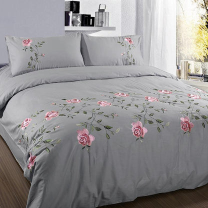 Ruzanna Flowers Embroidered Cotton Soft Bedding set