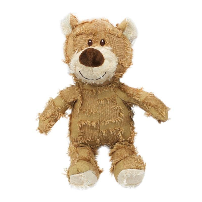 Cute Plush Bear Dog Puppy Bite Resistant Squeak Toy