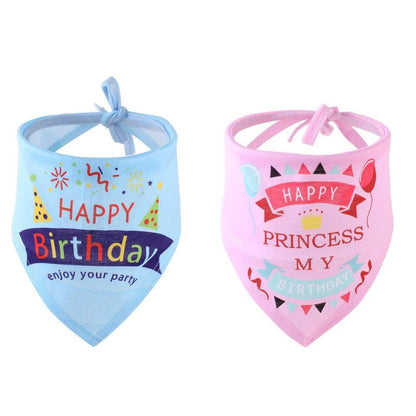 Cute Pet Dog Cat Birthday Bandanas