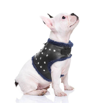 Dog Cat Leather Padded Vest Clothes