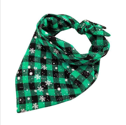 Snowflake Plaid Bandana