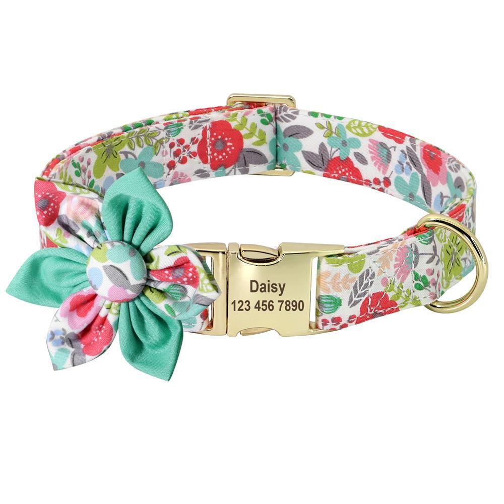 FlowerBow Personalized Collar