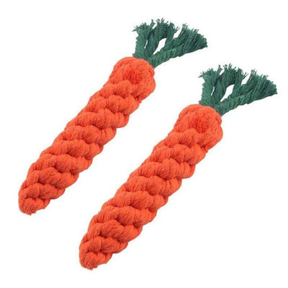 Dog Carrot Rope Chewing Puppy Cleaning Teeth Toy