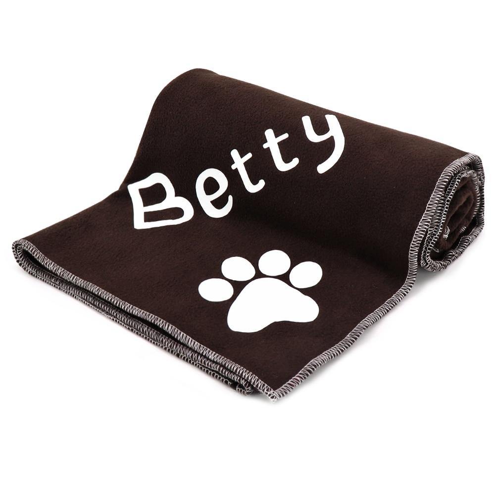 Personalized Custom Fleece Pet Sleeping Dog Blanket Towel