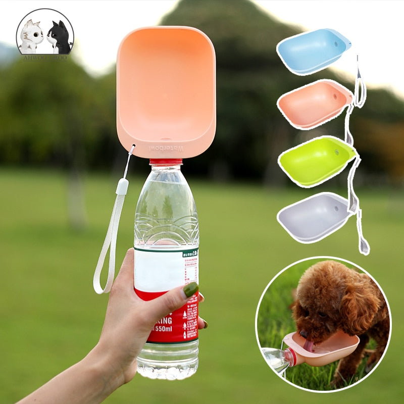 Clip On Plastic Bottle Dog Drinking Feeder Bowl