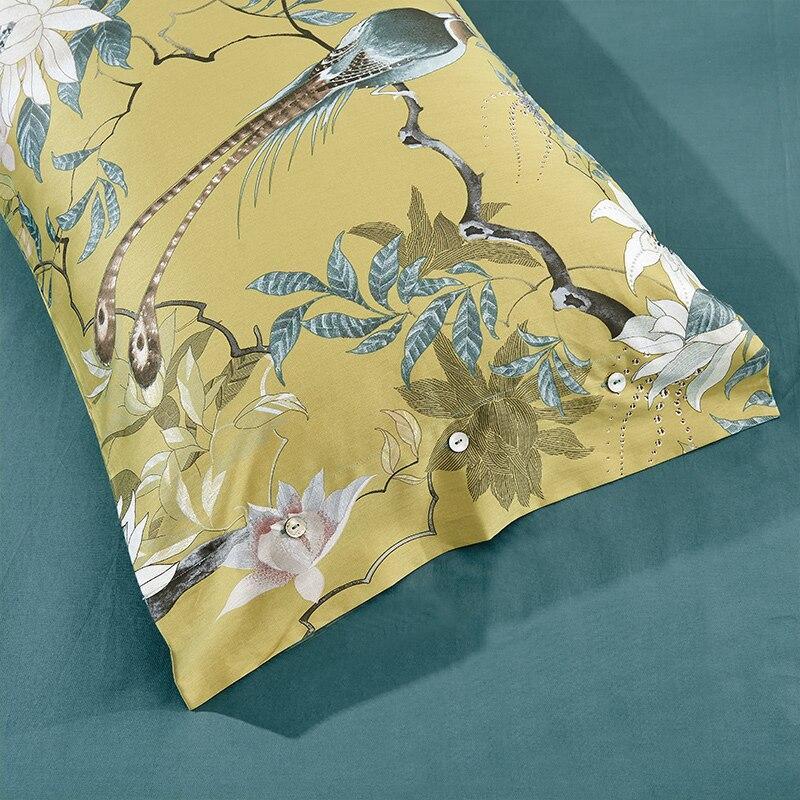 Solarosa Yellow Silky Egyptian Cotton Duvet Cover Set