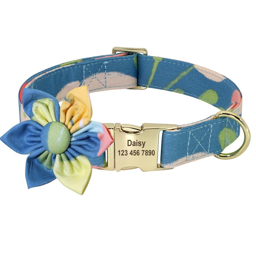 FlowerBow Personalized Collar