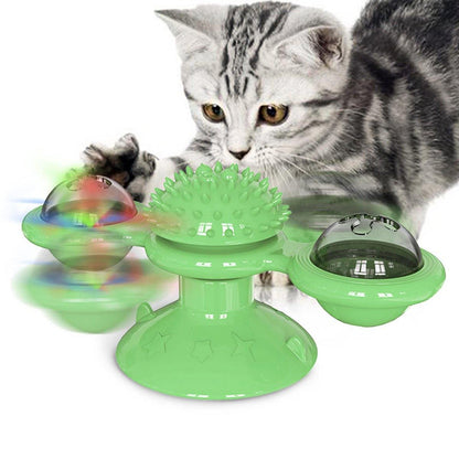 Interactive Cat Spinning Windmill Educational Cat Training Ball Toy