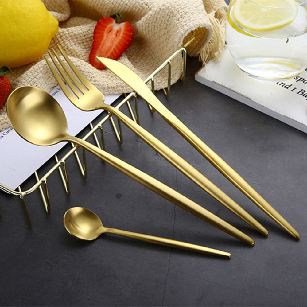 Arya Gold Cutlery Set