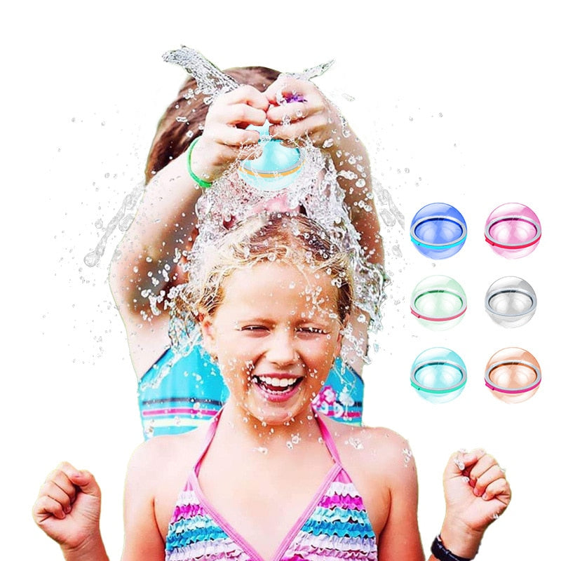 Magnetic Reusable Water Balloons - Quick Fill Self-Sealing Splash Balls for Swimming Pool Games
