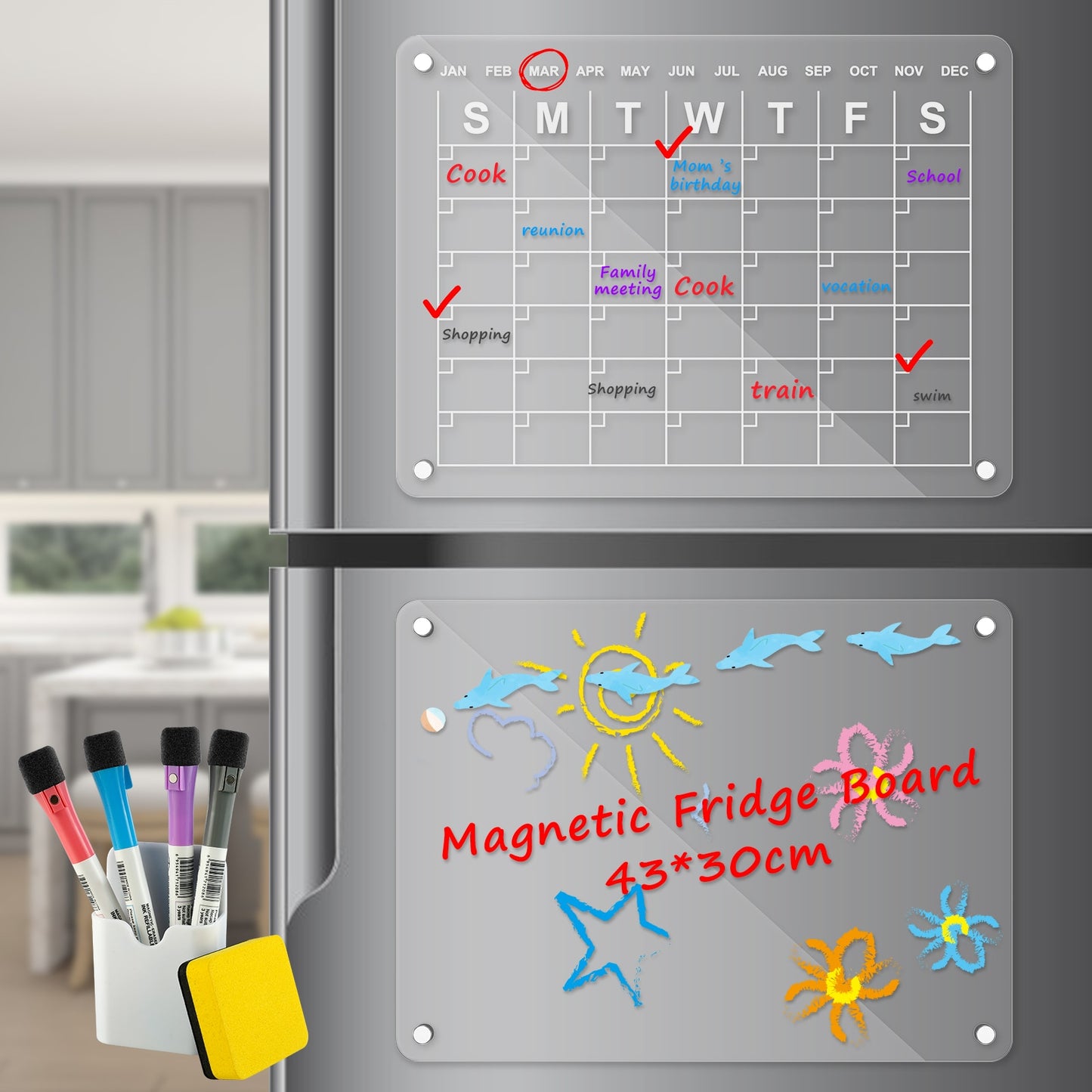 Magnetic Fridge Calendar
