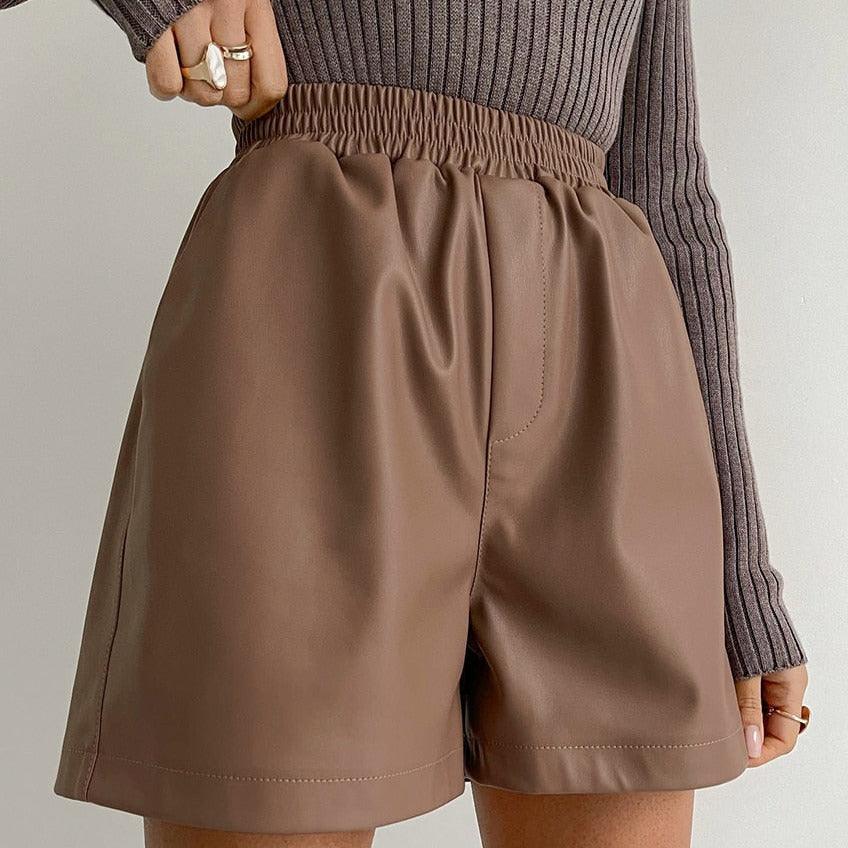 Kim Faux Leather Shorts