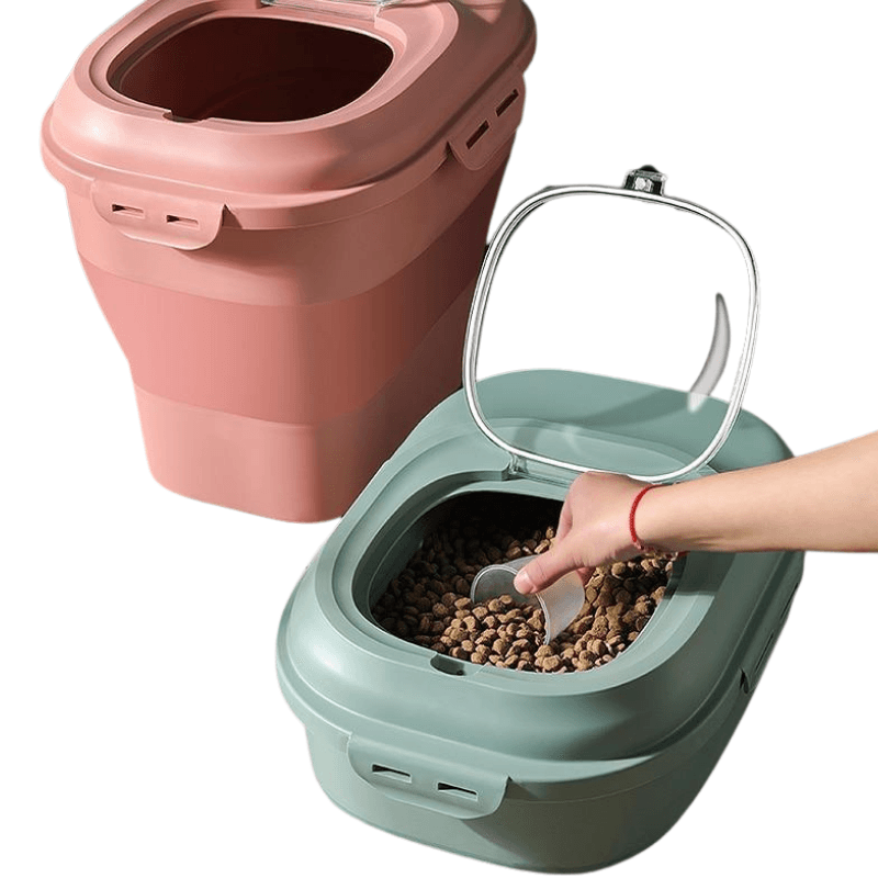 Large Pet Dog Cat Foldable Food Storage Bucket