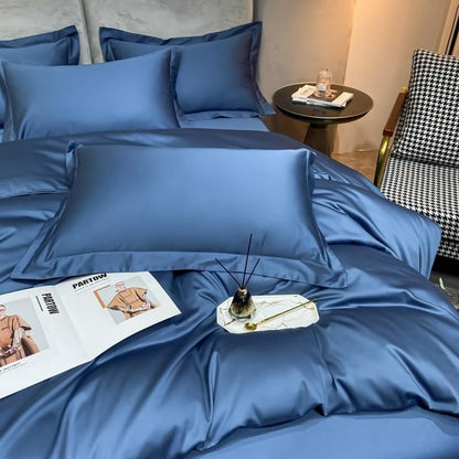 Neo Royal Blue Cotton Duvet Cover Set