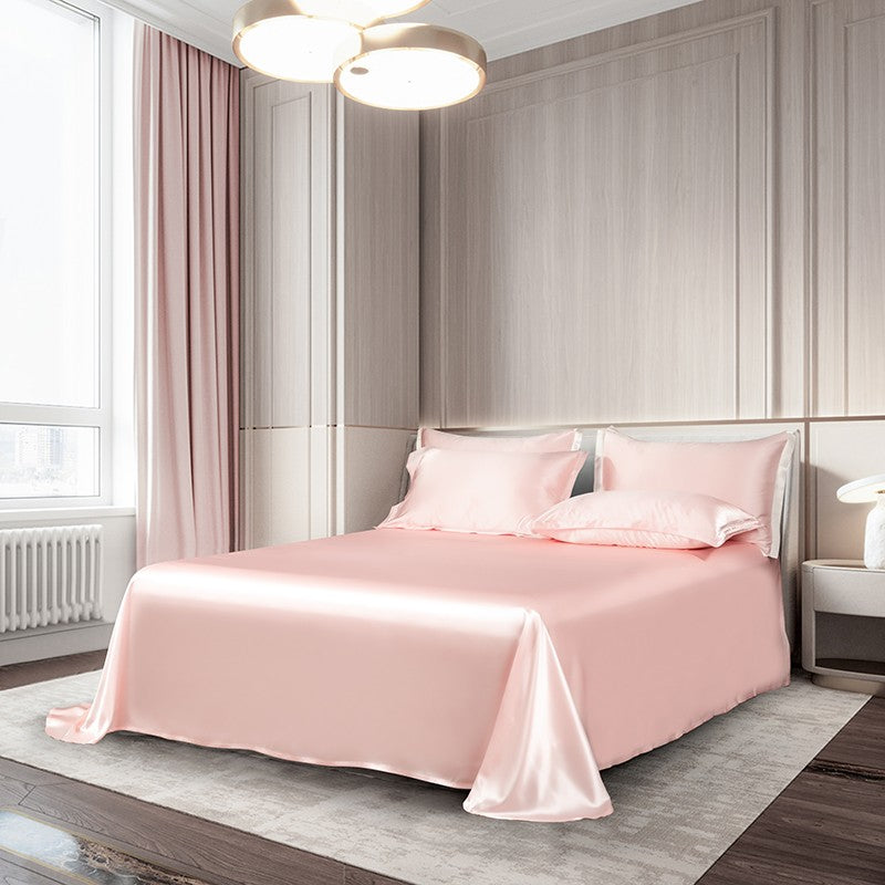 Zenith Pink Luxury Pure Mulberry Silk Bedding Set