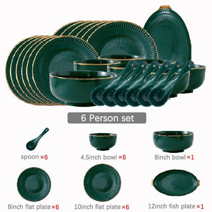 Ocula Green Luxury Dinnerware Set