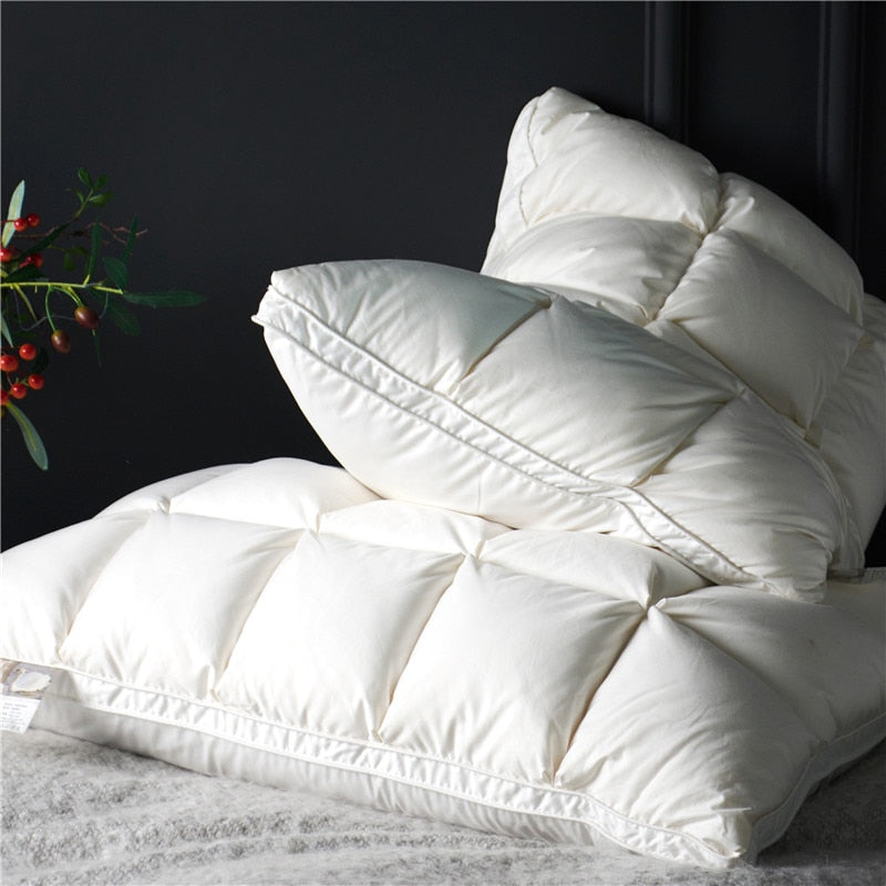 Aura Premium Natural Goose Down Pillow Set (Pair)