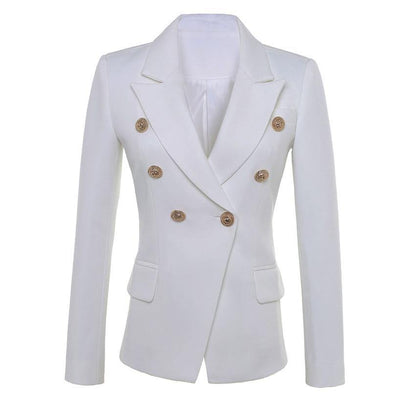 Penelope Double-Breasted Blazer in White