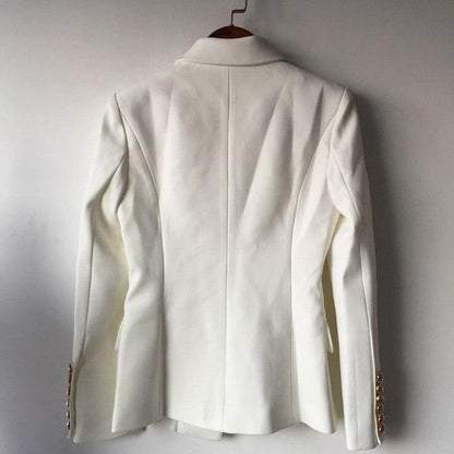 Penelope Double-Breasted Blazer in White