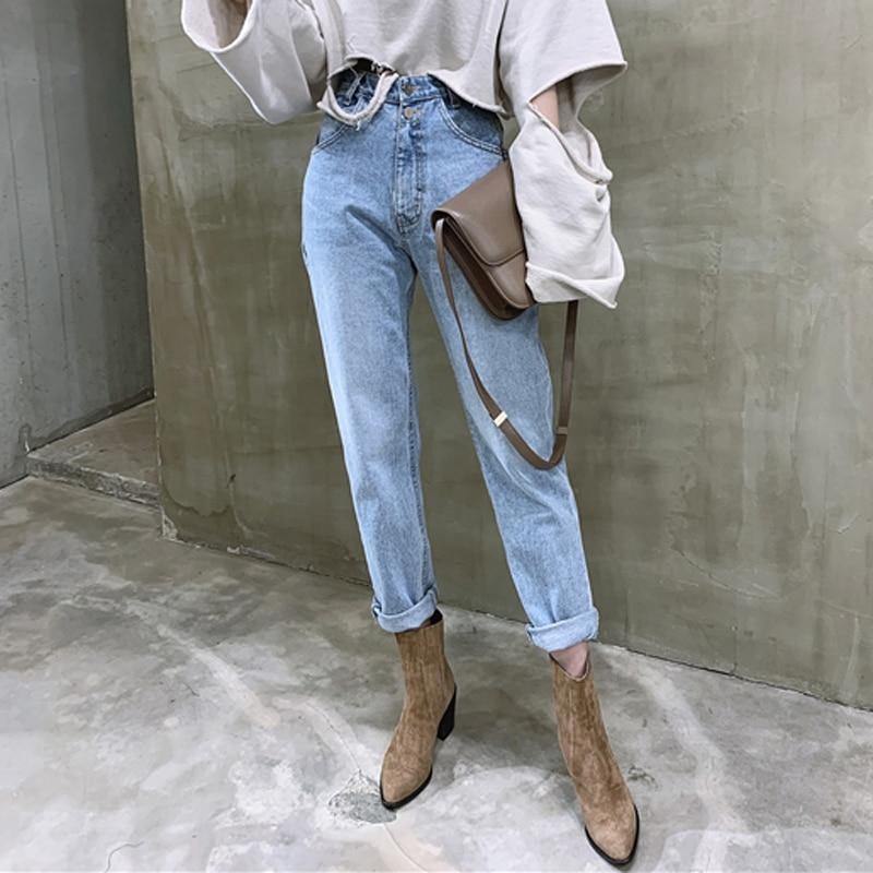 Vintage High Waisted Straight Jeans