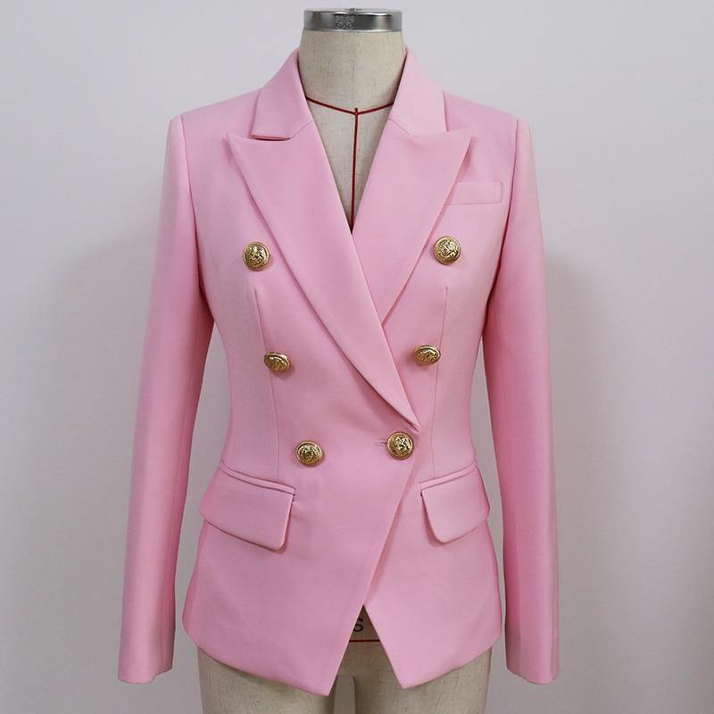 Double-Breasted Blazer in Pink