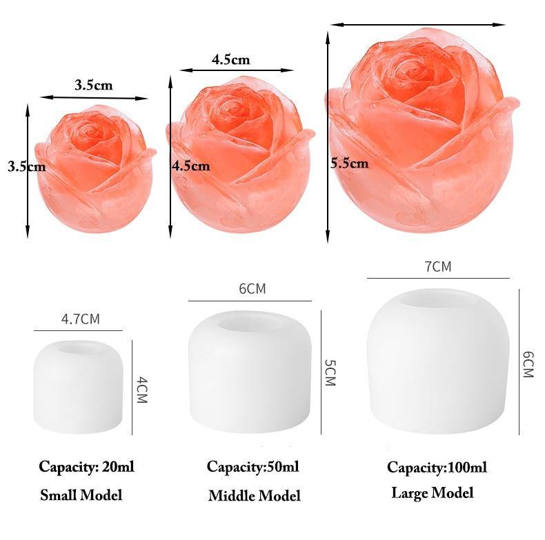 3D Rose Flower Craft Art Silicone Mold
