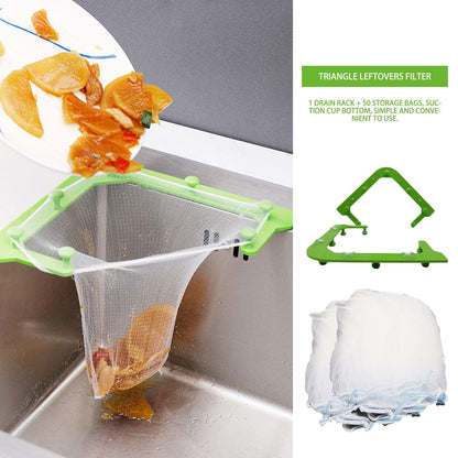 Kitchen Triangular Sink Strainer (50 Bags Included)