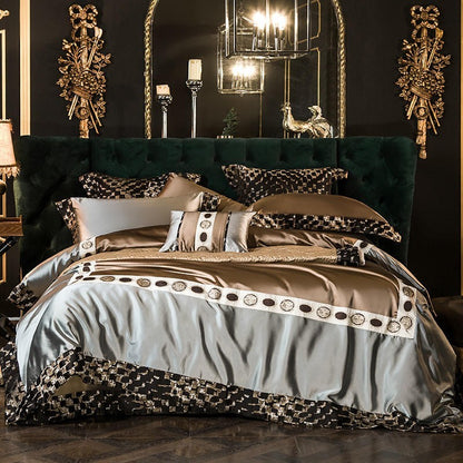 Gloria Embroidery Egyptian Cotton Duvet Cover Set