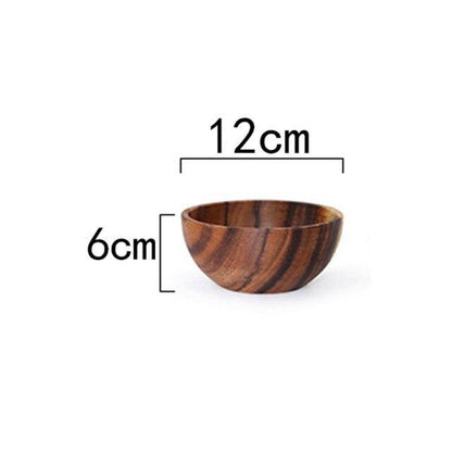 1PC Handmade Solid Acacia Wood Bowl